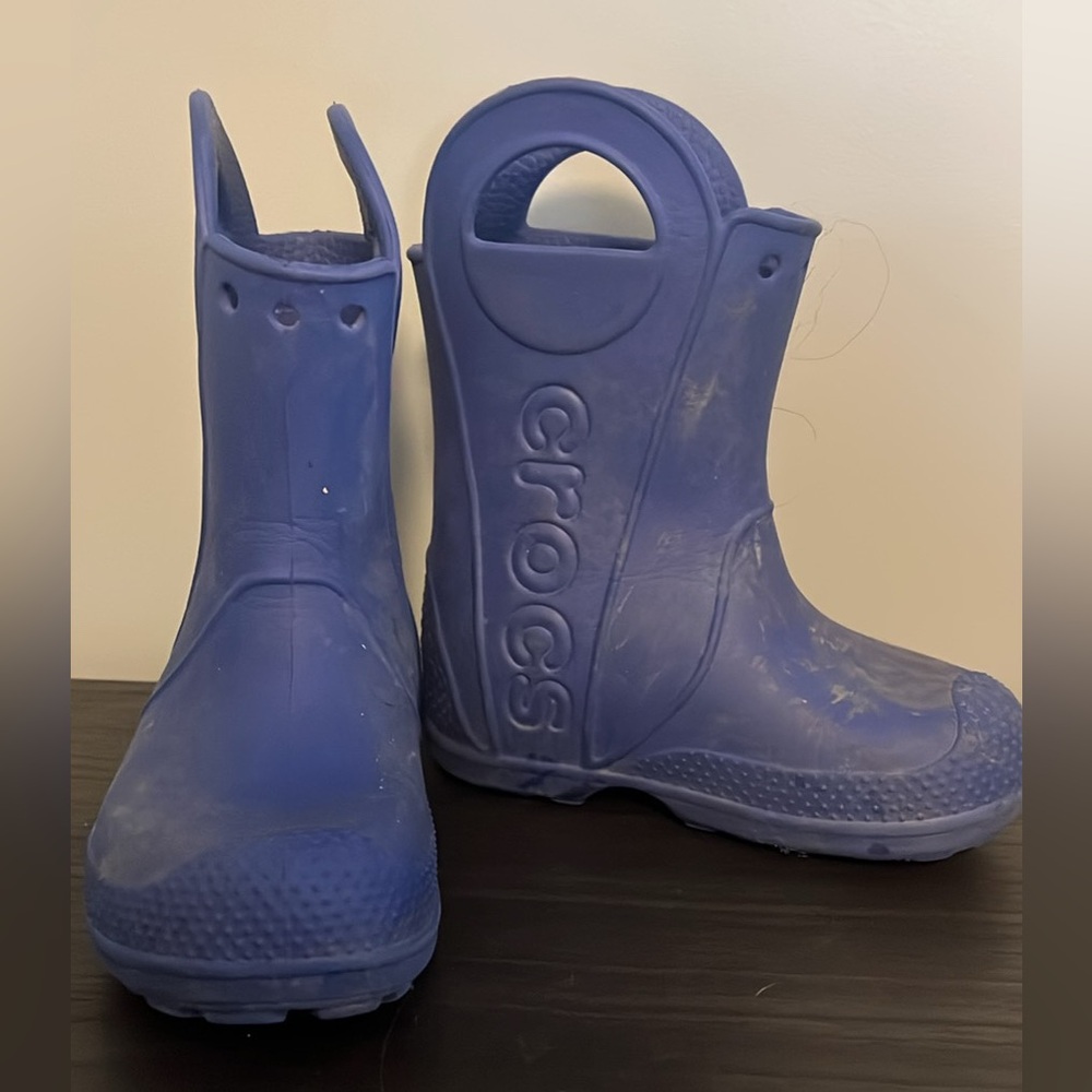 CROCS Kids Blue Rain Boots
